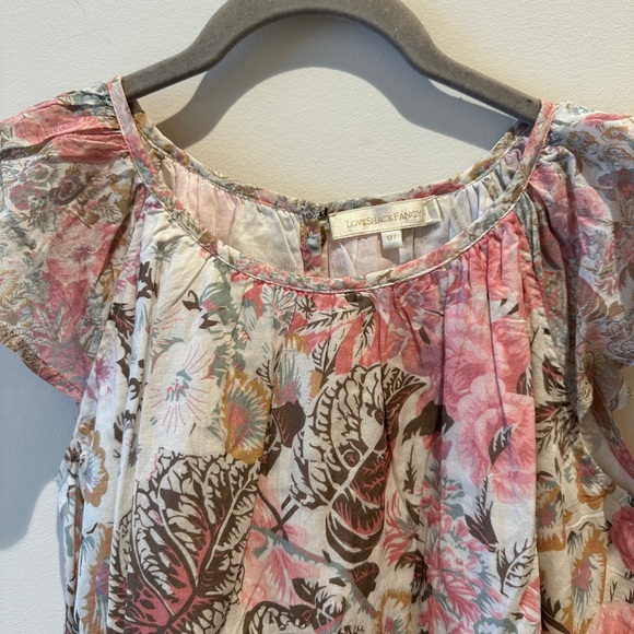 LoveShackFancy Girls Flutter-Sleeve Shift dress size 12 - Picture 3 of 7